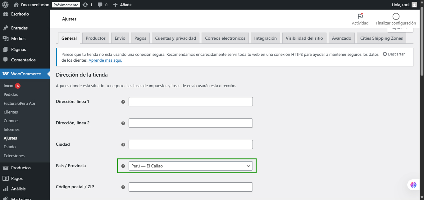 País y Provincia